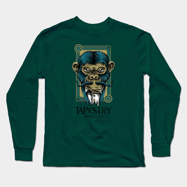 Tapestry Monkey Long Sleeve T-Shirt by Slave Of Yeshua